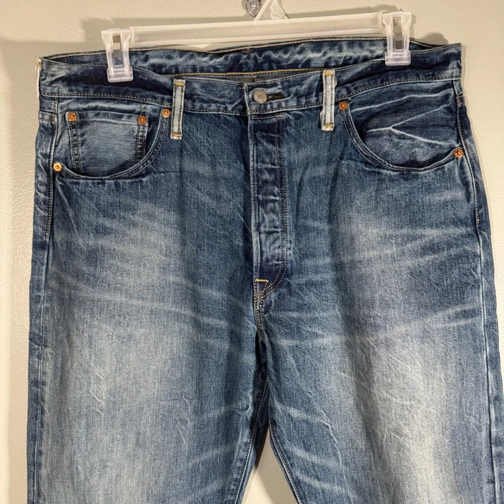 Levi's 501 Original Fit Jeans Mens 36x32 Blue Button Fly Straight Leg Levis
